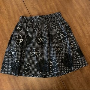 Shulami Black & White Flared Skirt